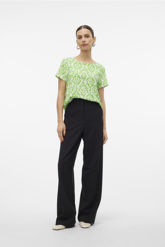 VMEASY JOY S/S TOP WVN GA 10297345 CLASSIC GREEN/KYLIE